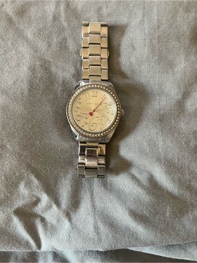 Women's Bracelet Watch with Crystal Bezel - Silver